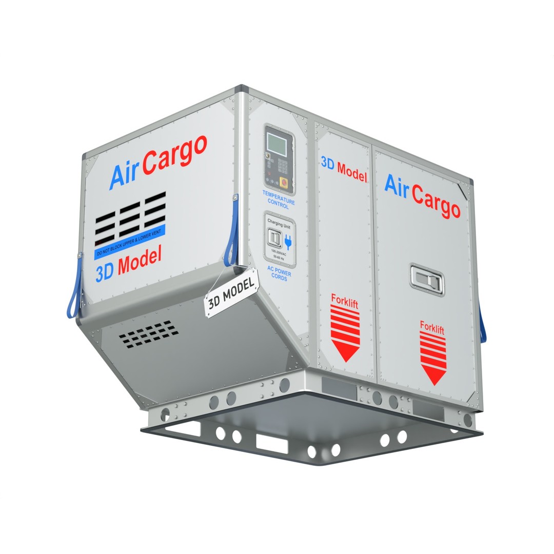 Air Cargo Container 3D Model – Detailed Industrial Asset, Blender & FBX - View 10