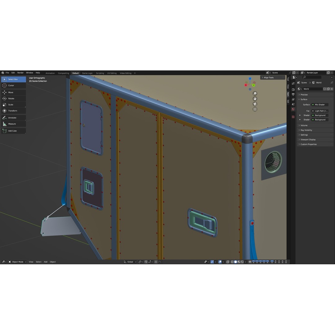 Air Cargo Container 3D Model – Detailed Industrial Asset, Blender & FBX - View 13