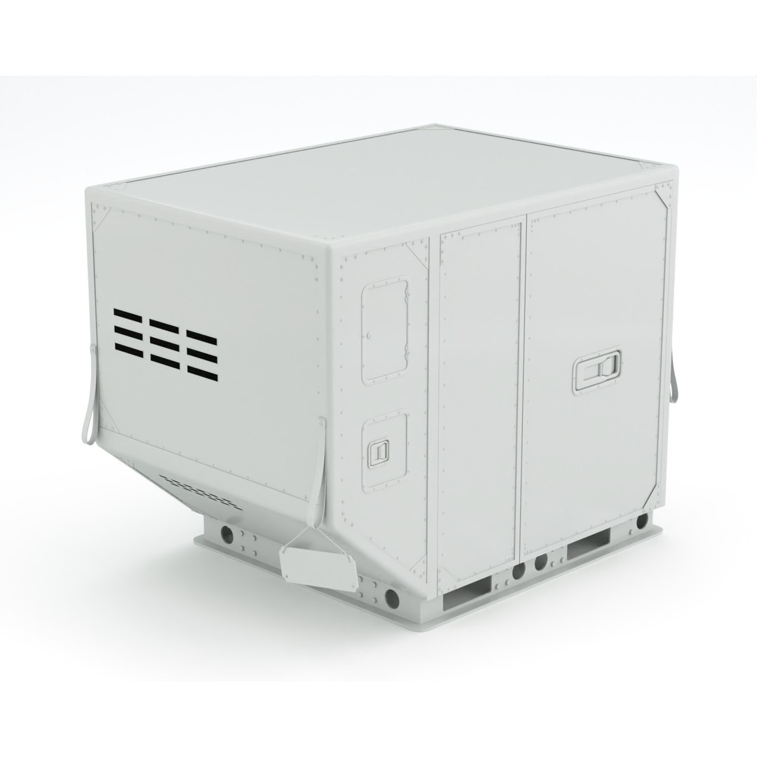 Air Cargo Container 3D Model – Detailed Industrial Asset, Blender & FBX - View 15