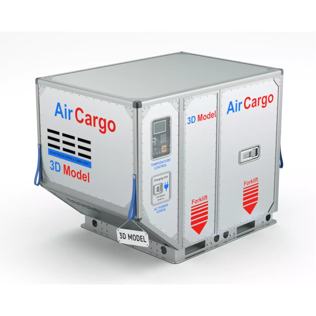 Air Cargo Container 3D Model – Detailed Industrial Asset, Blender & FBX - View 2