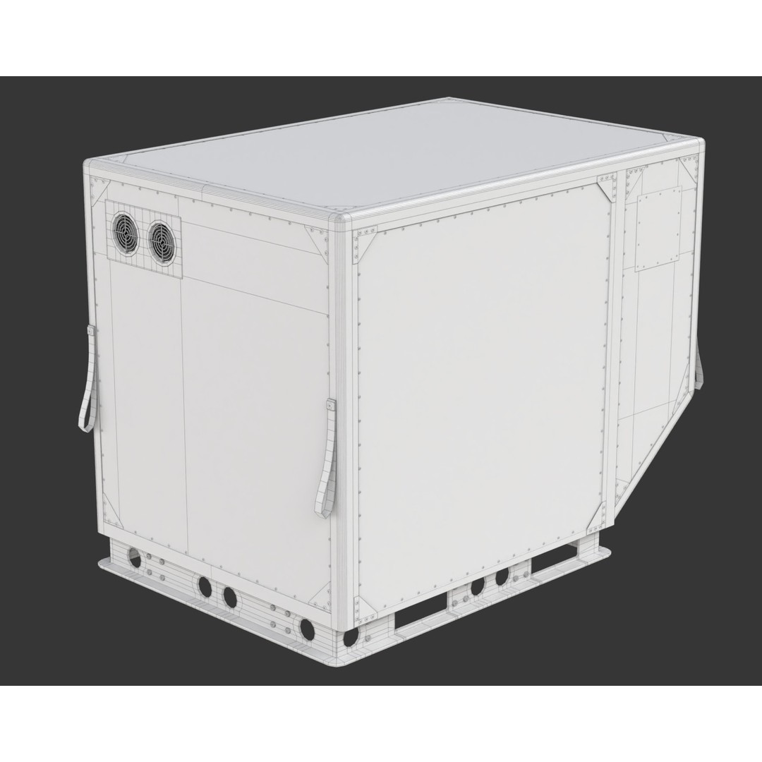 Air Cargo Container 3D Model – Detailed Industrial Asset, Blender & FBX - View 21