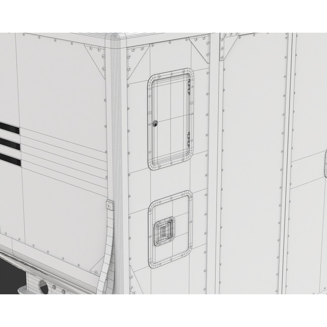 Air Cargo Container 3D Model – Detailed Industrial Asset, Blender & FBX - View 22