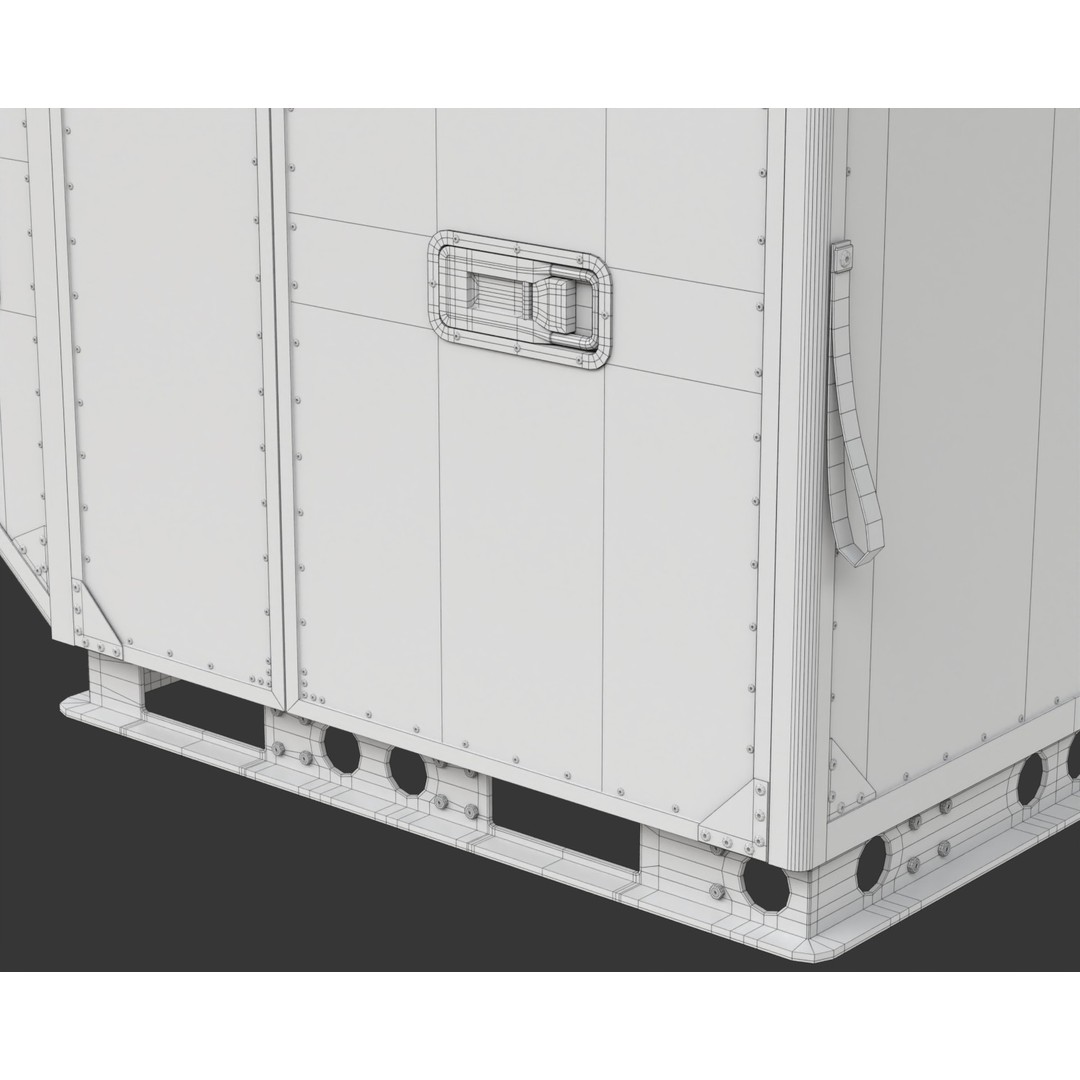 Air Cargo Container 3D Model – Detailed Industrial Asset, Blender & FBX - View 23