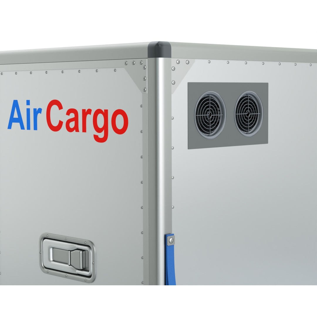 Air Cargo Container 3D Model – Detailed Industrial Asset, Blender & FBX - View 8