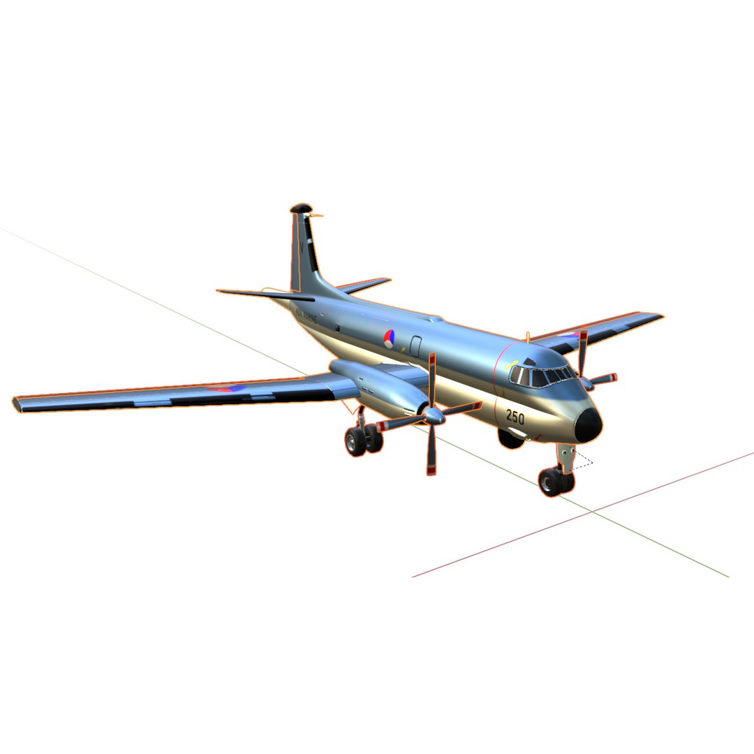 Dassault Breguet Br 1150 Atlantic 3D Model – Low-Poly Military Aircraft, FBX, OBJ