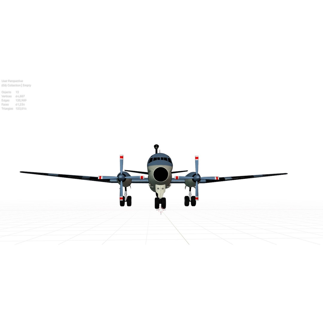 Dassault Breguet Br 1150 Atlantic 3D Model – Low-Poly Military Aircraft, FBX, OBJ - View 17