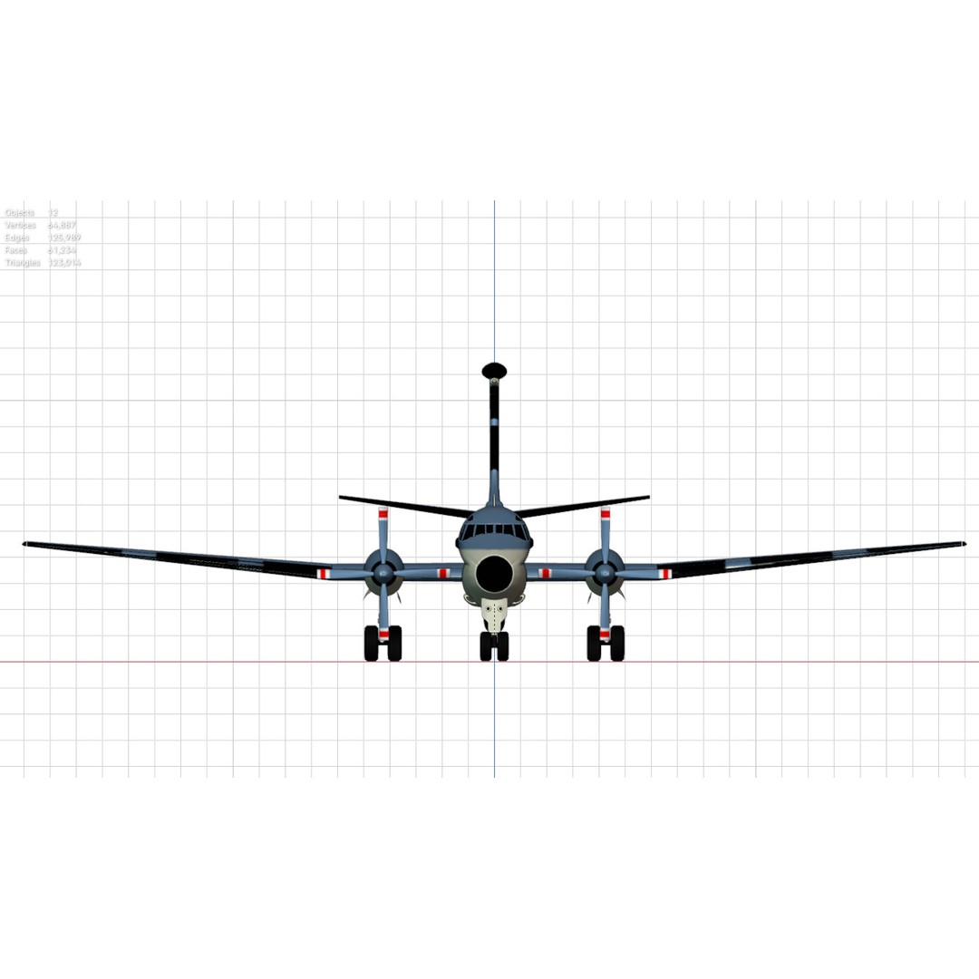 Dassault Breguet Br 1150 Atlantic 3D Model – Low-Poly Military Aircraft, FBX, OBJ - View 25