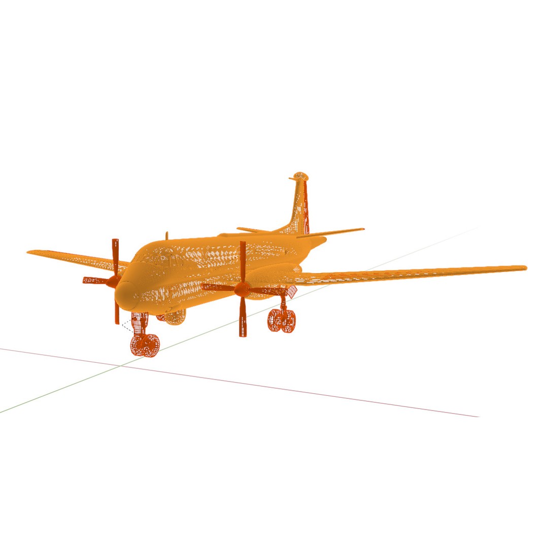 Dassault Breguet Br 1150 Atlantic 3D Model – Low-Poly Military Aircraft, FBX, OBJ - View 26