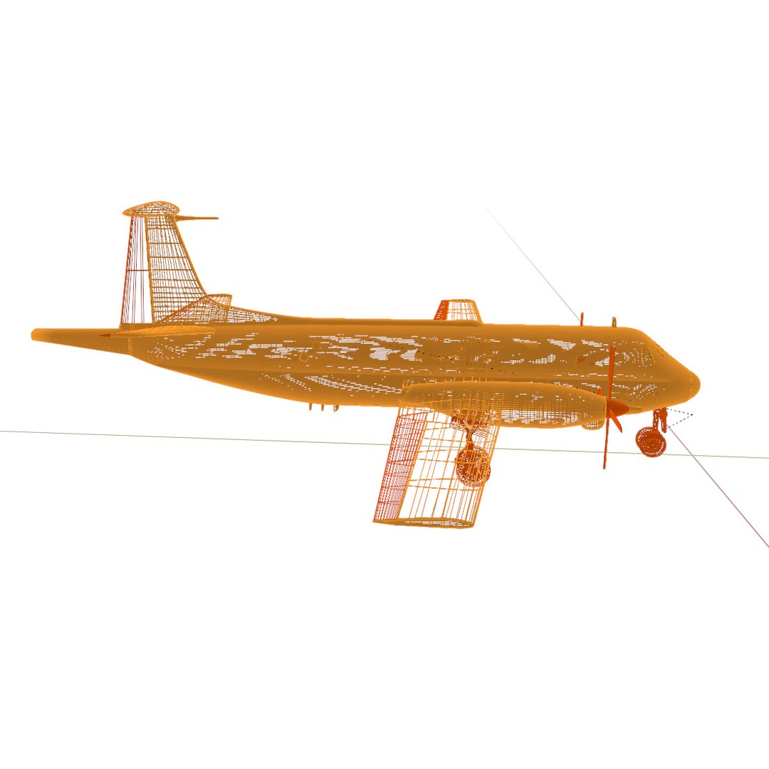 Dassault Breguet Br 1150 Atlantic 3D Model – Low-Poly Military Aircraft, FBX, OBJ - View 30