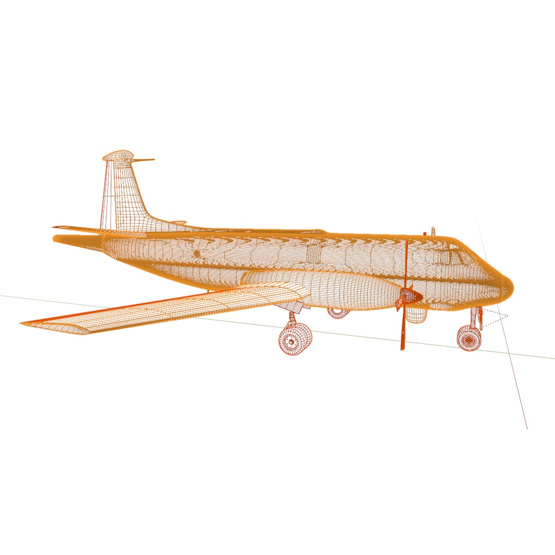 Dassault Breguet Br 1150 Atlantic 3D Model – Low-Poly Military Aircraft, FBX, OBJ - View 32