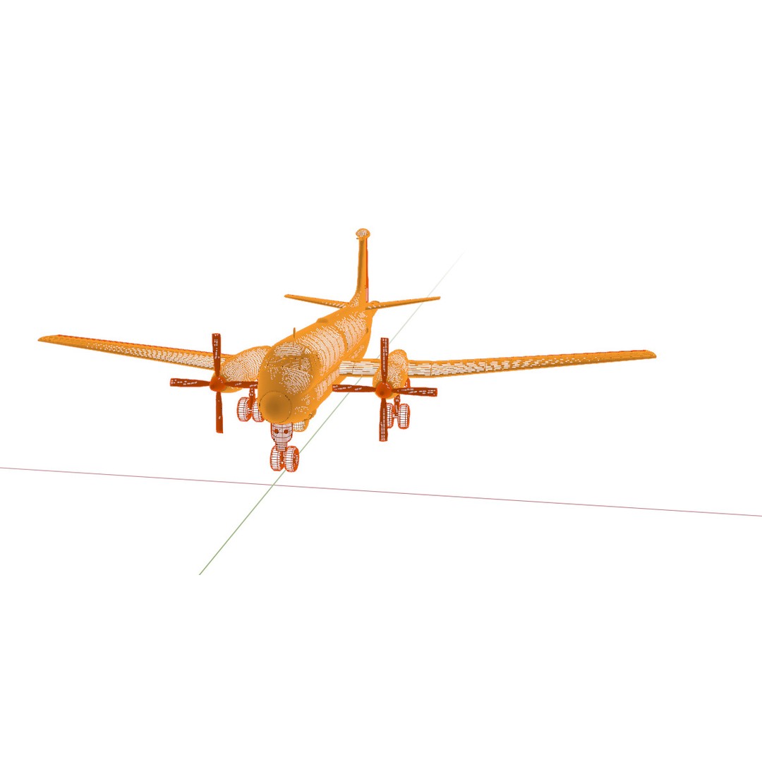 Dassault Breguet Br 1150 Atlantic 3D Model – Low-Poly Military Aircraft, FBX, OBJ - View 34