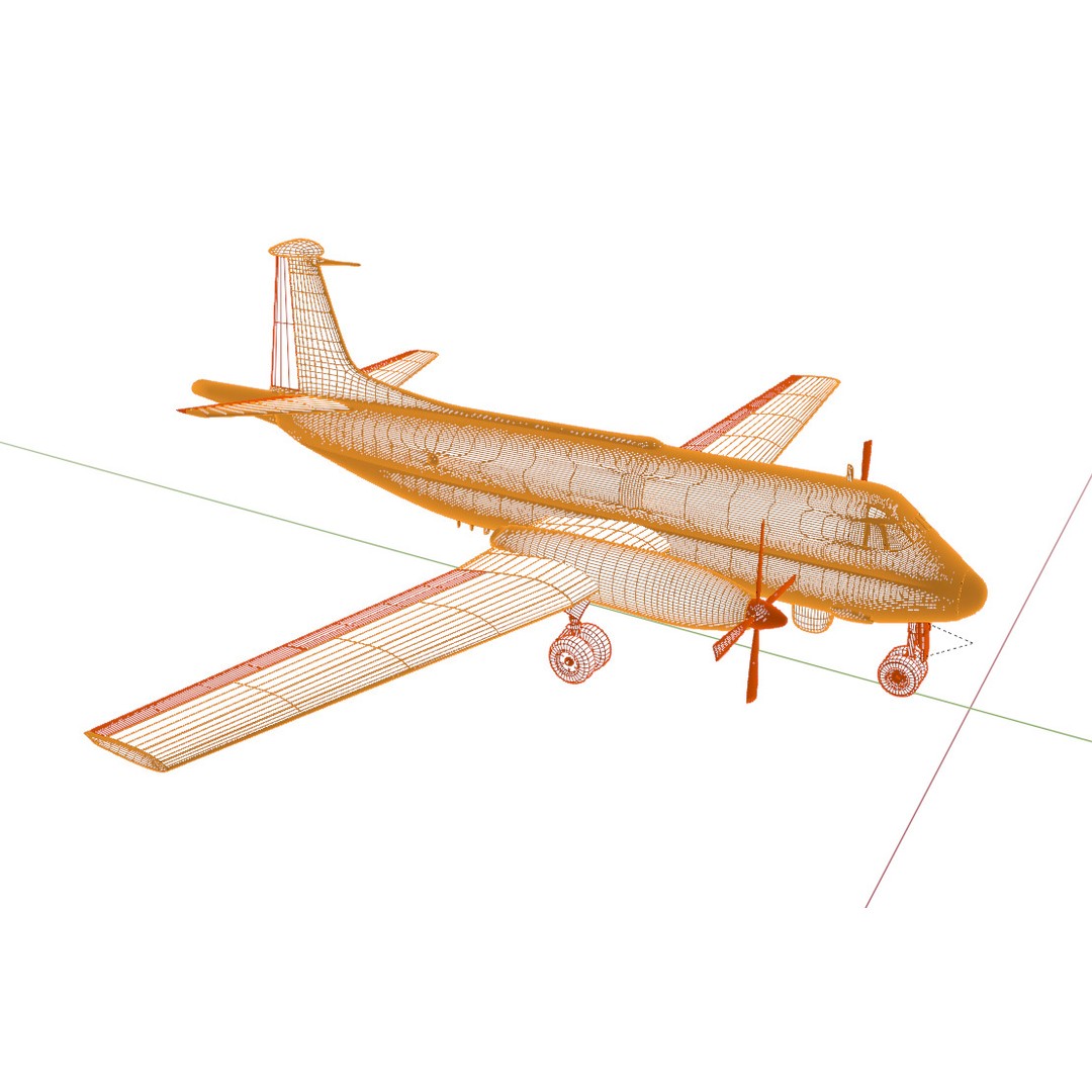 Dassault Breguet Br 1150 Atlantic 3D Model – Low-Poly Military Aircraft, FBX, OBJ - View 35
