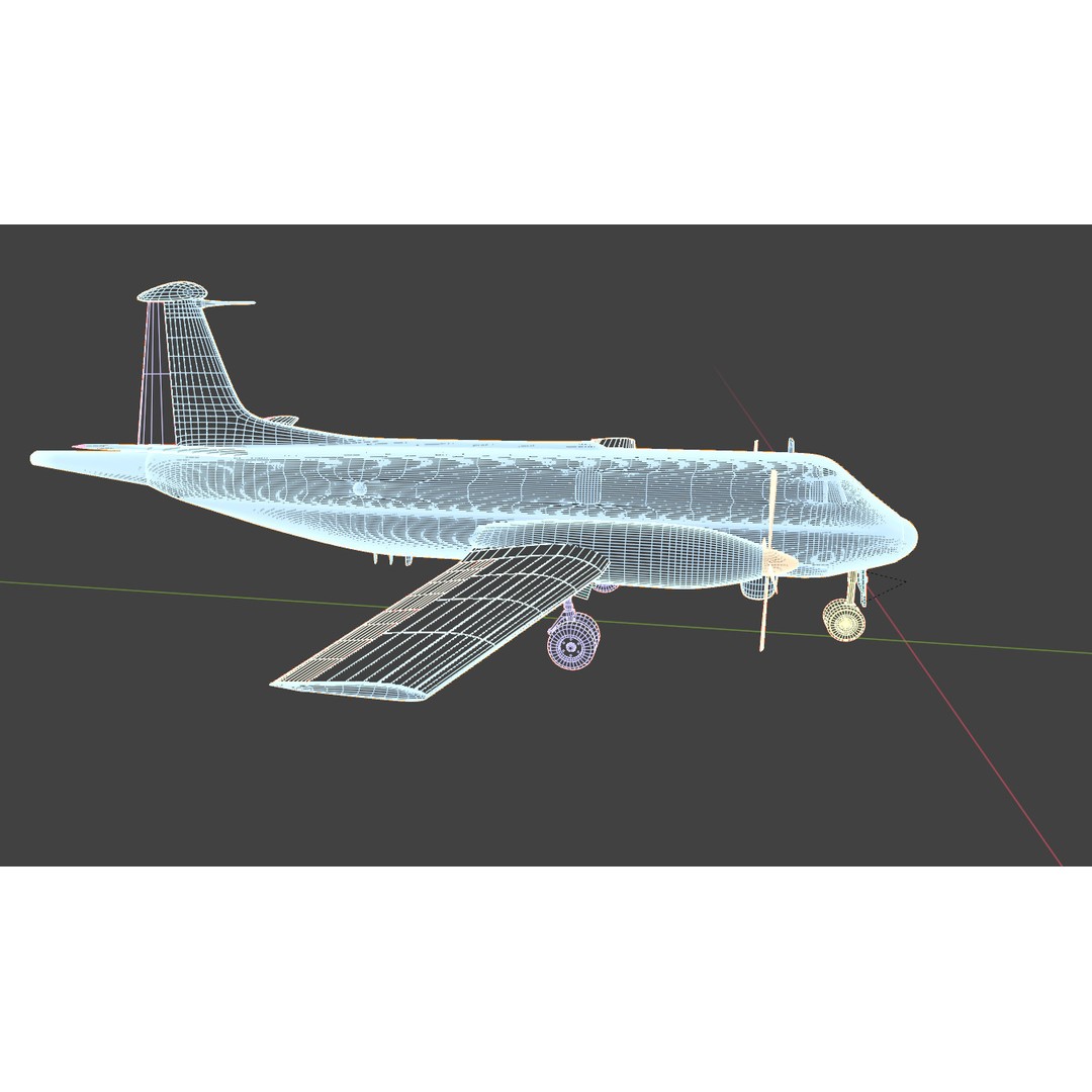 Dassault Breguet Br 1150 Atlantic 3D Model – Low-Poly Military Aircraft, FBX, OBJ - View 39