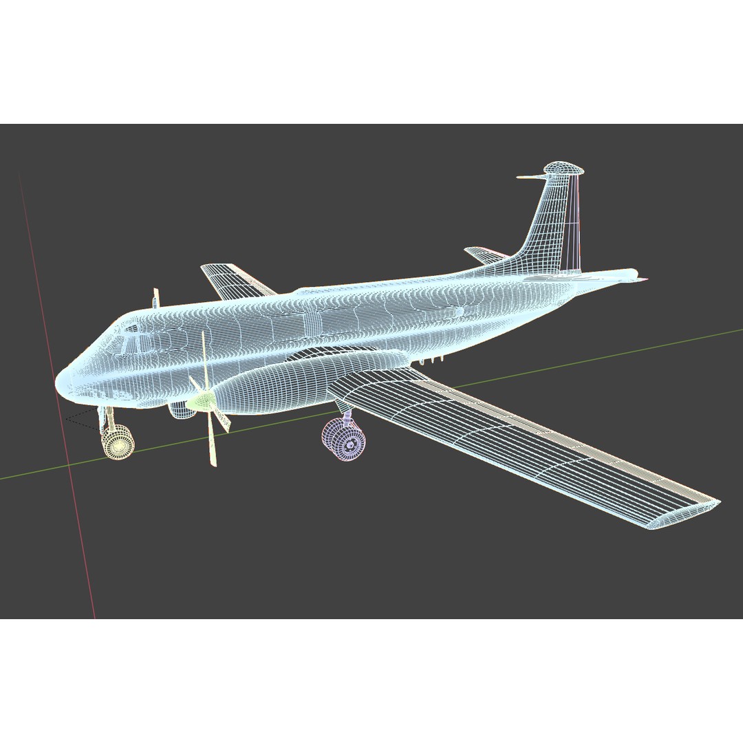 Dassault Breguet Br 1150 Atlantic 3D Model – Low-Poly Military Aircraft, FBX, OBJ - View 40