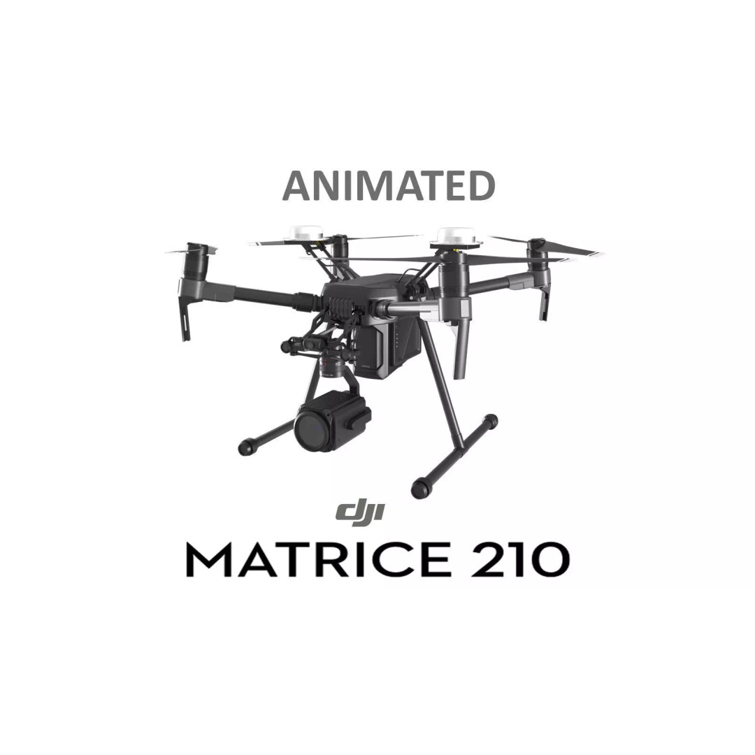 DJI Matrice 210 RTK 3D Model – High Poly Animated Aircraft, FBX - View 2