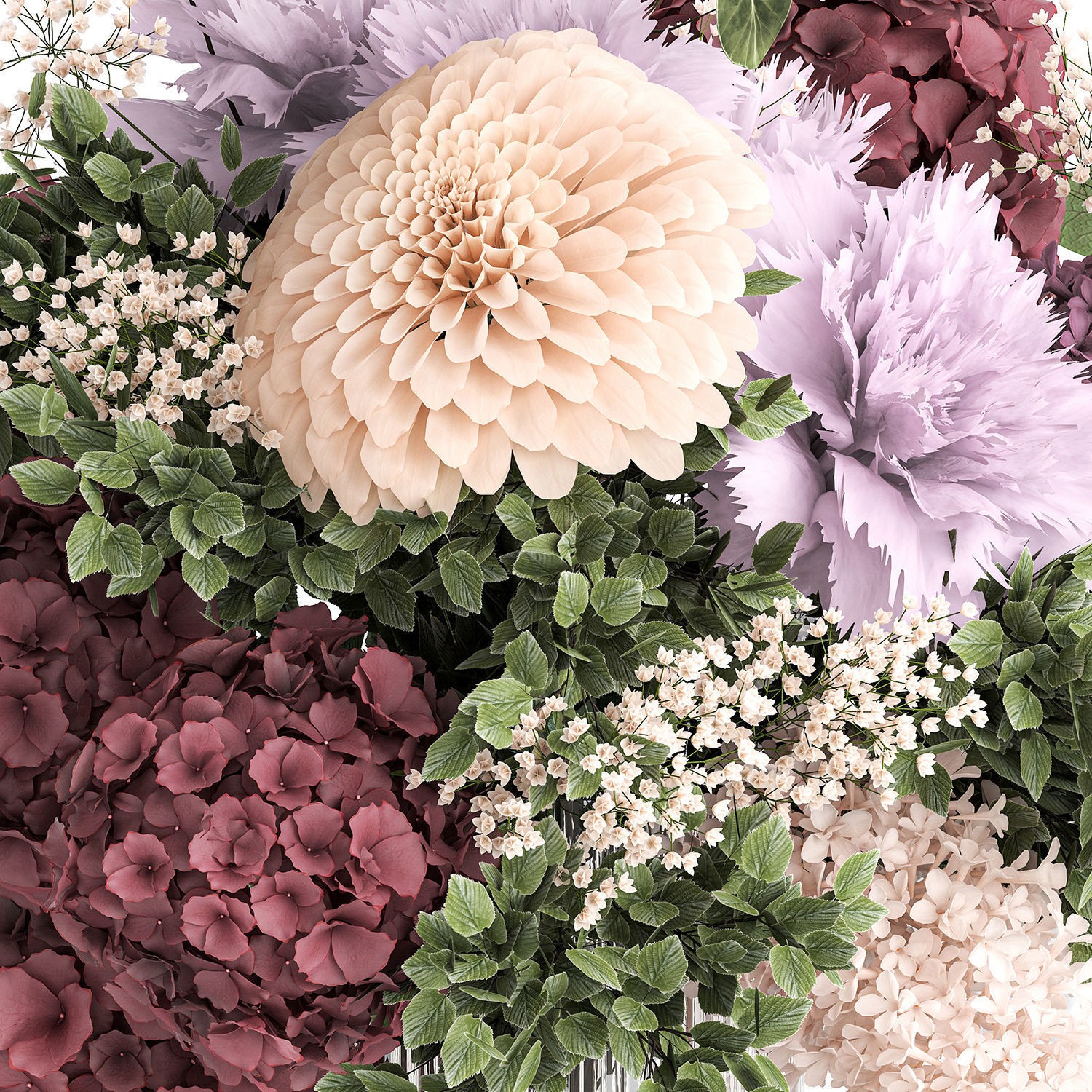 Small Bouquet of Flowers - Game-Ready 3D Model - View 12