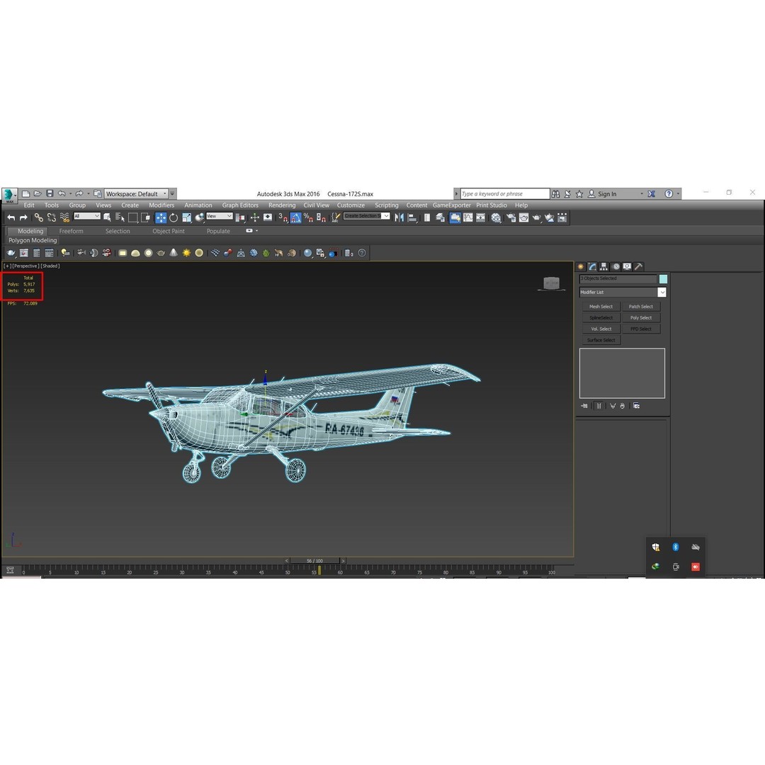 Cessna 172 3D Model – Low Poly Game Ready Aircraft, FBX, OBJ
