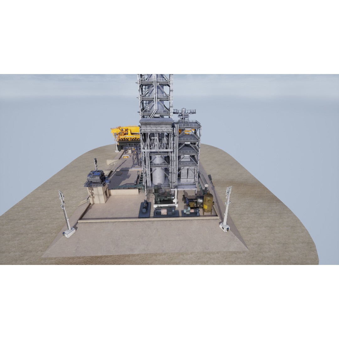 US Rocket Launch 3D Model – Low Poly PBR Environment, FBX - View 12