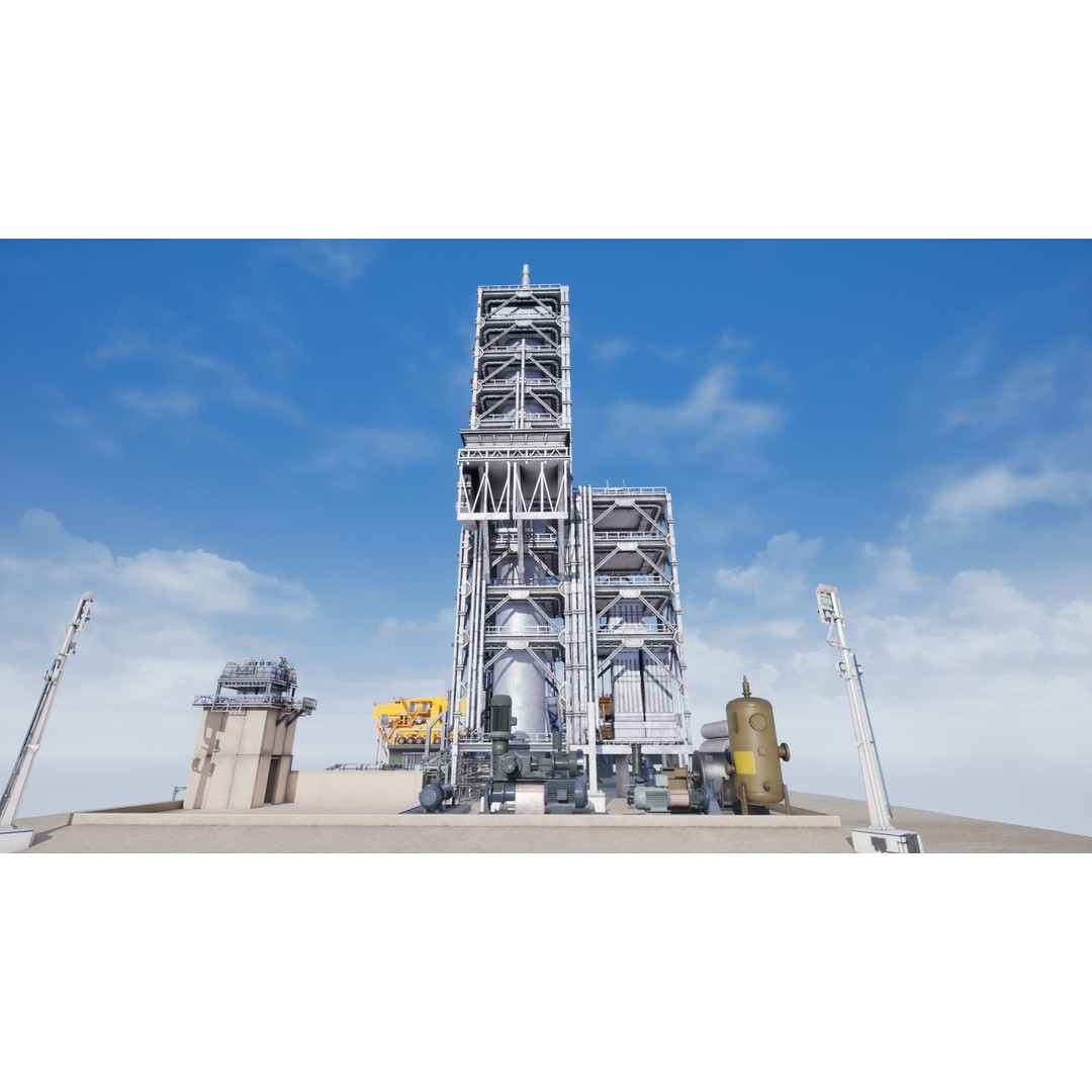US Rocket Launch 3D Model – Low Poly PBR Environment, FBX - View 19