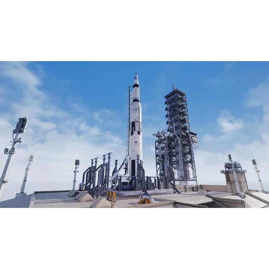 US Rocket Launch 3D Model – Low Poly PBR Environment, FBX - View 2