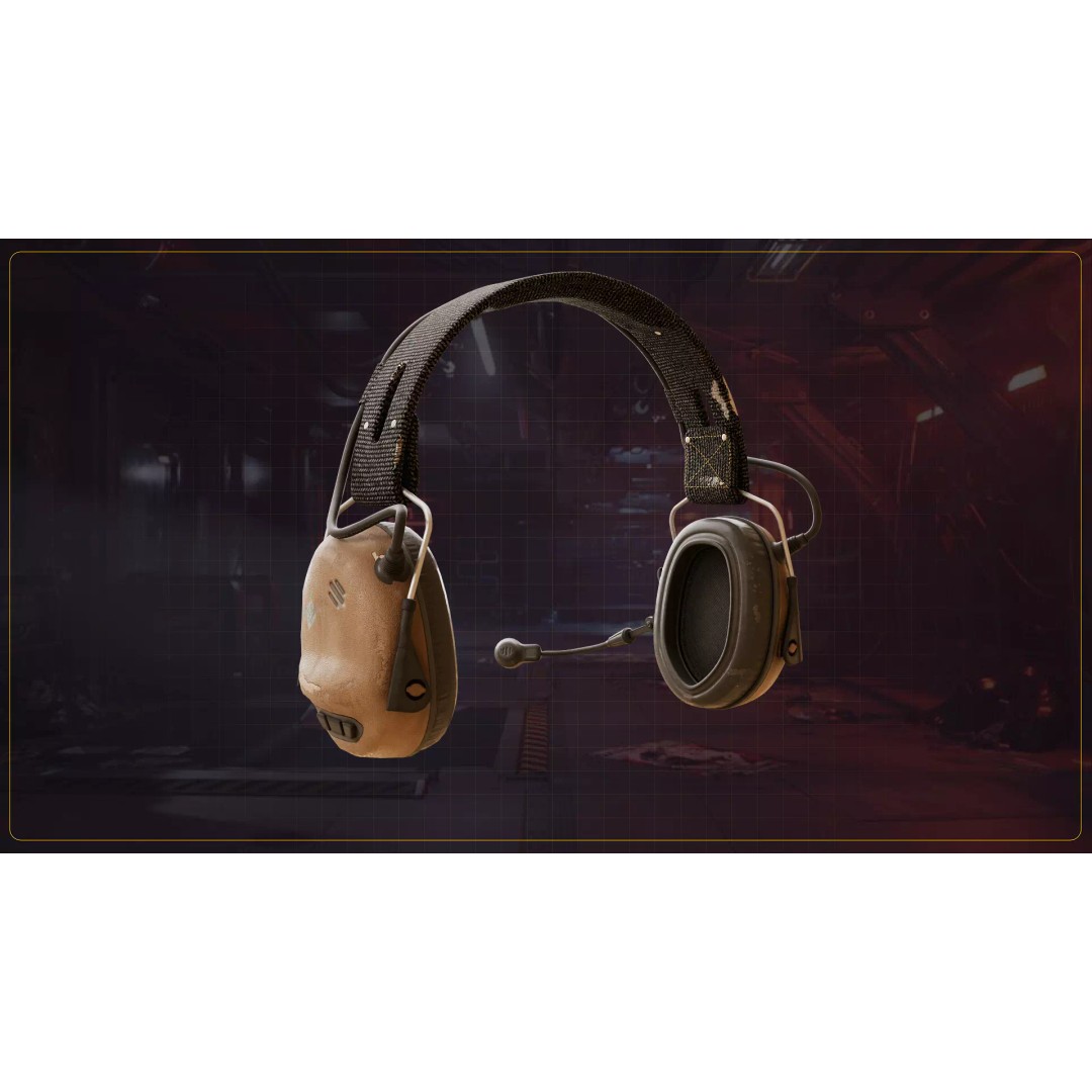 Tactical Headphone 3D Model – Low Poly Game Asset, FBX, PBR Textures - View 10
