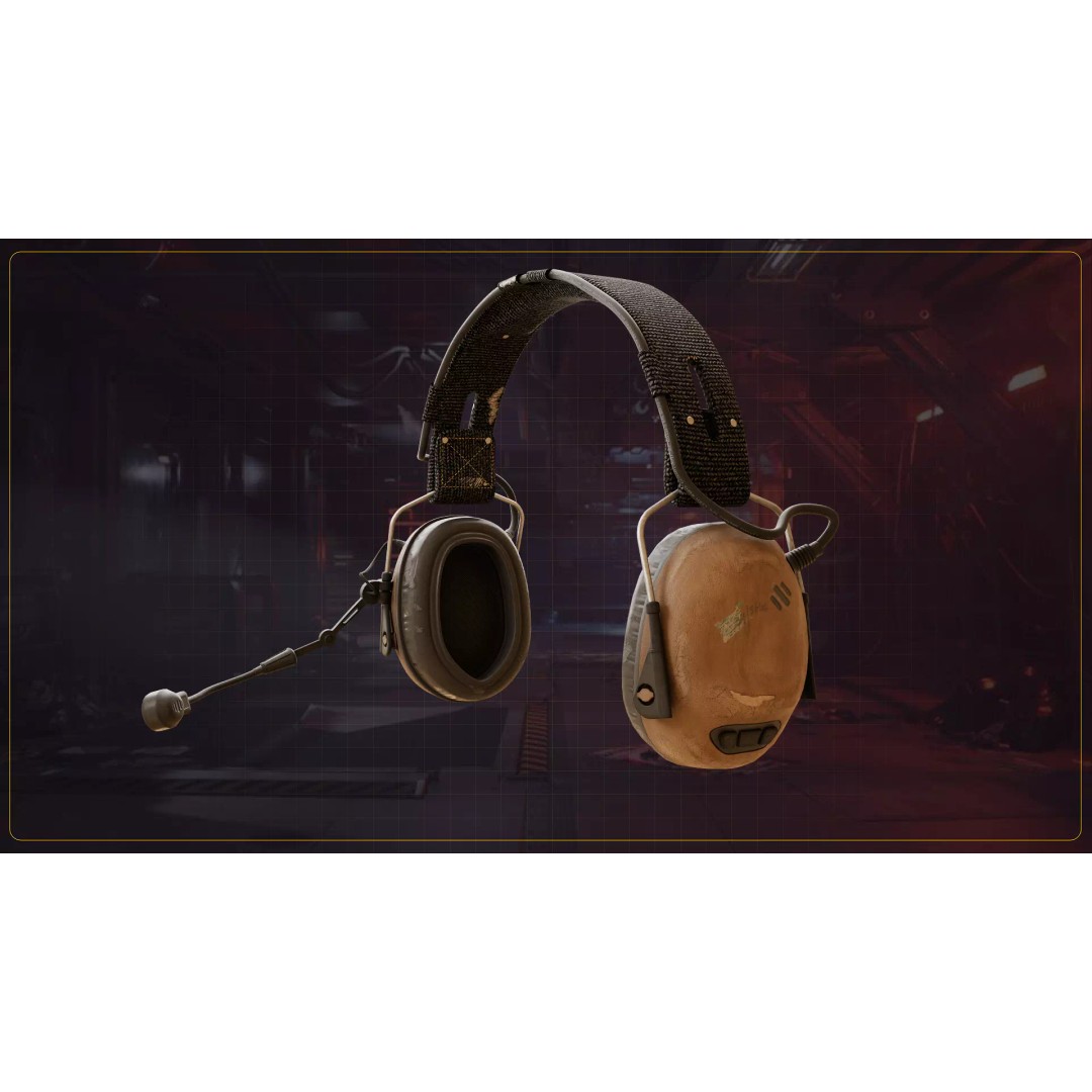 Tactical Headphone 3D Model – Low Poly Game Asset, FBX, PBR Textures - View 13
