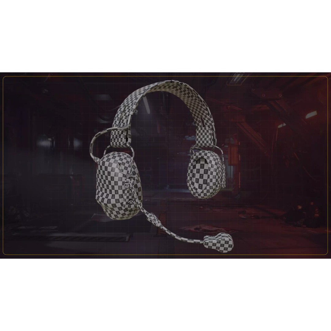 Tactical Headphone 3D Model – Low Poly Game Asset, FBX, PBR Textures - View 17