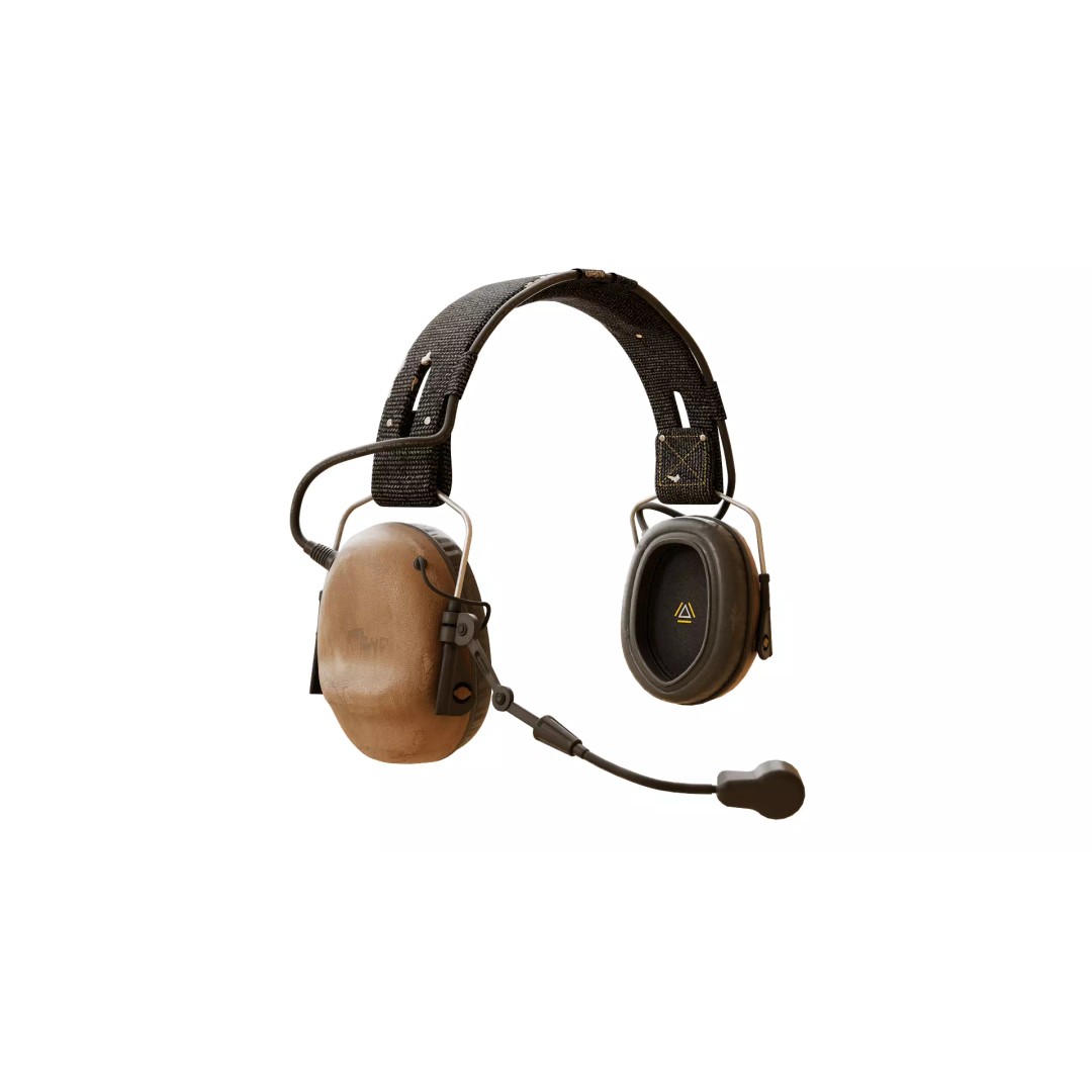 Tactical Headphone 3D Model – Low Poly Game Asset, FBX, PBR Textures - View 2