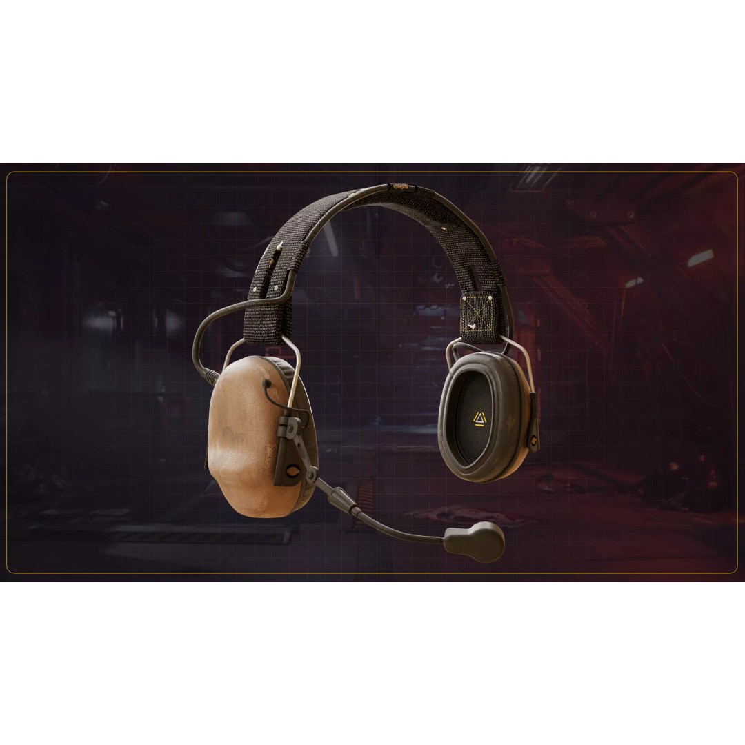 Tactical Headphone 3D Model – Low Poly Game Asset, FBX, PBR Textures - View 3