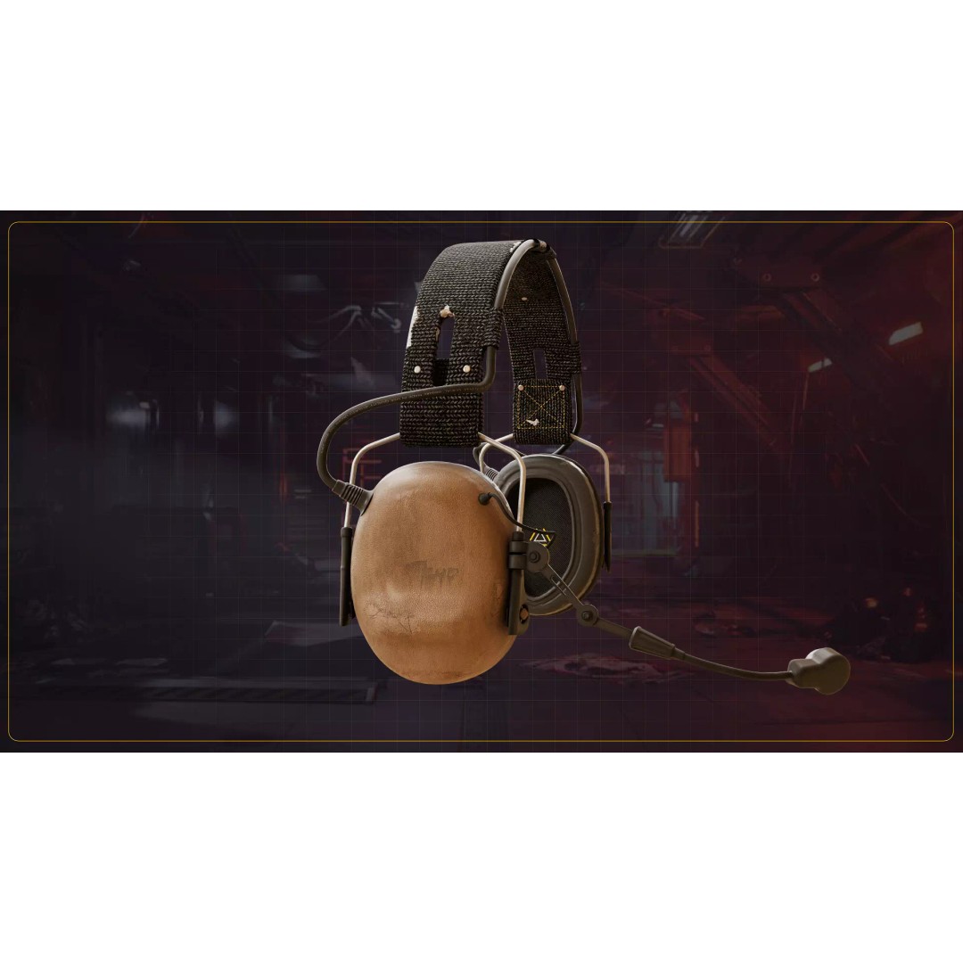 Tactical Headphone 3D Model – Low Poly Game Asset, FBX, PBR Textures - View 5