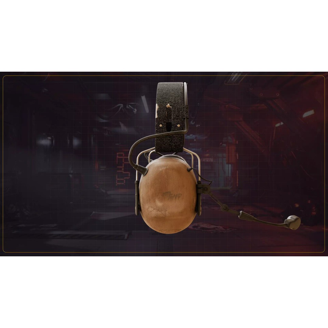 Tactical Headphone 3D Model – Low Poly Game Asset, FBX, PBR Textures - View 6