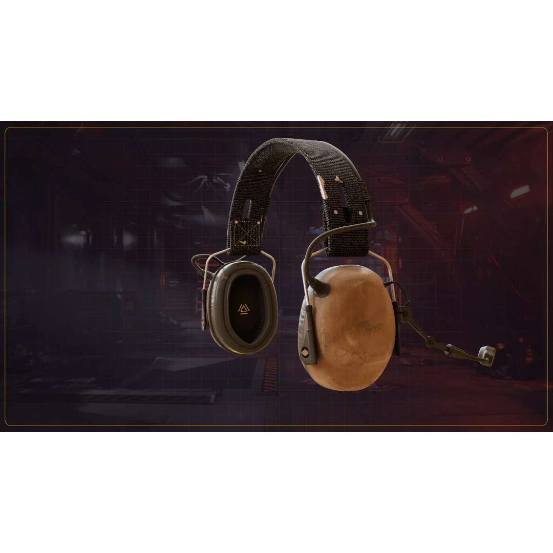 Tactical Headphone 3D Model – Low Poly Game Asset, FBX, PBR Textures - View 7