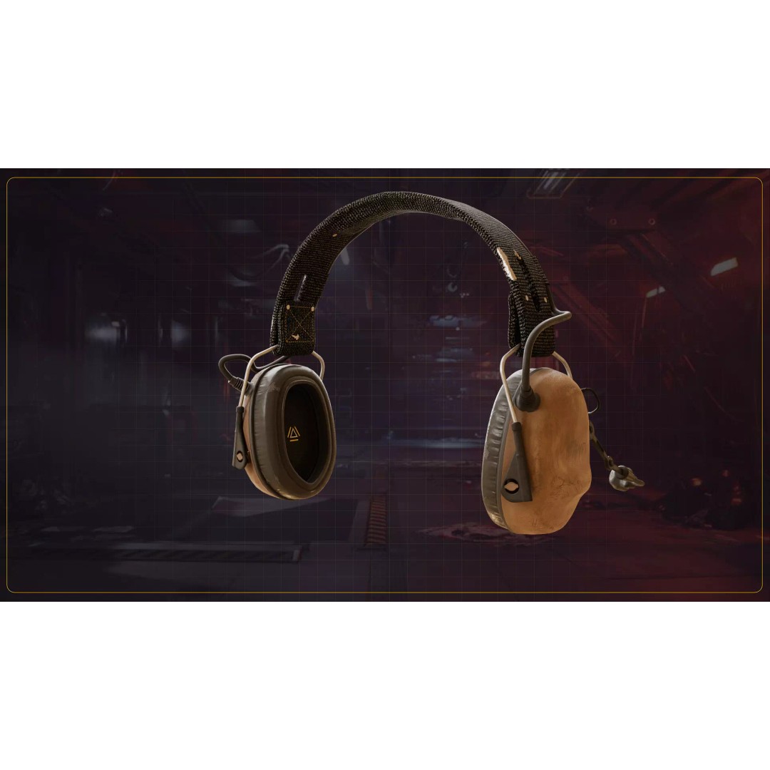 Tactical Headphone 3D Model – Low Poly Game Asset, FBX, PBR Textures - View 8
