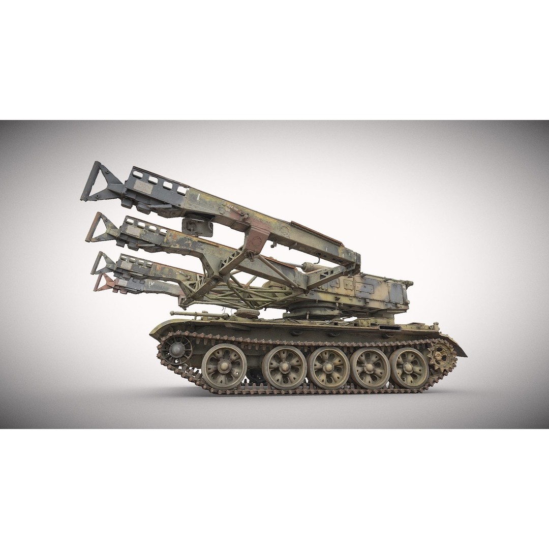 Self-Propelled Rocket Launcher S-125 Newa 3D Model – PBR Game Asset, FBX - View 3