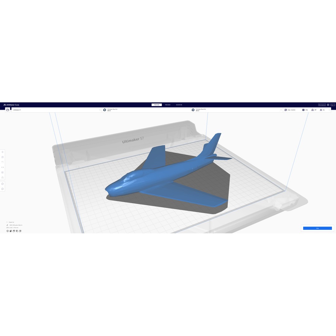 North American F-86 Sabre 3D Model – Low Poly Rigged Aircraft, FBX - View 6