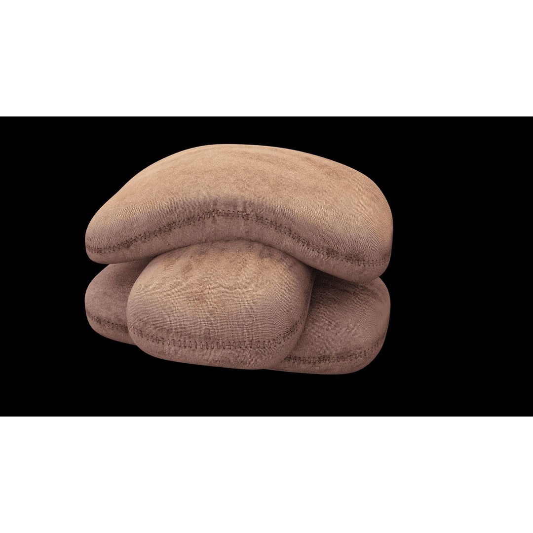 Burlap Sacks 3D Model – Low Poly PBR Game Asset, FBX, Blender