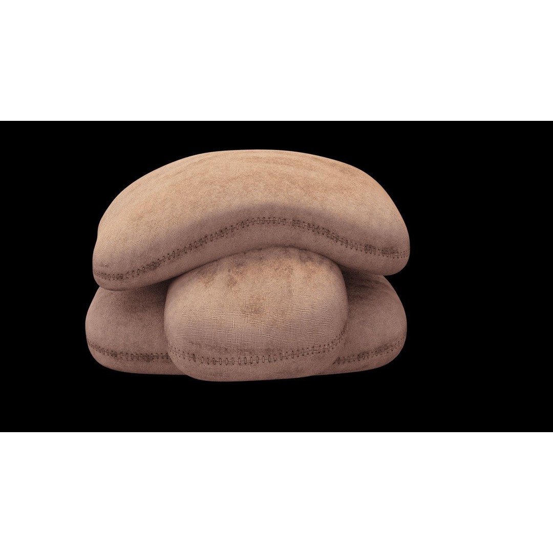 Burlap Sacks 3D Model – Low Poly PBR Game Asset, FBX, Blender - View 16