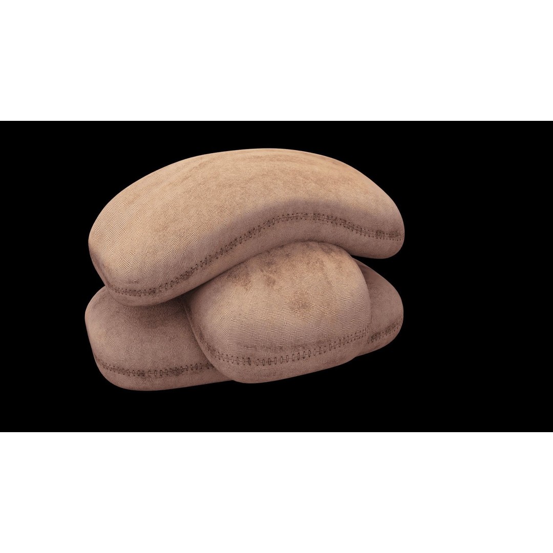 Burlap Sacks 3D Model – Low Poly PBR Game Asset, FBX, Blender - View 17