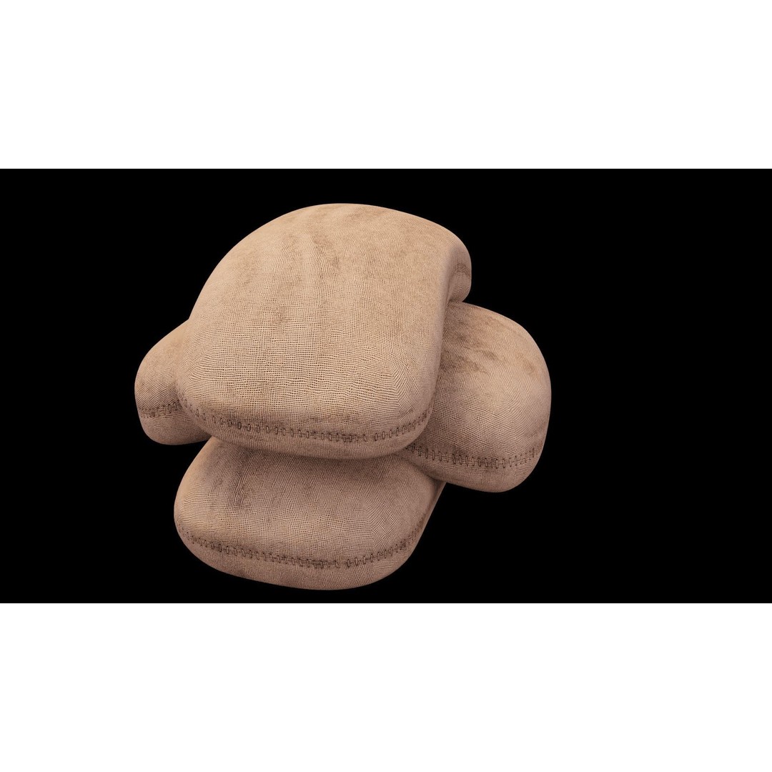 Burlap Sacks 3D Model – Low Poly PBR Game Asset, FBX, Blender - View 20