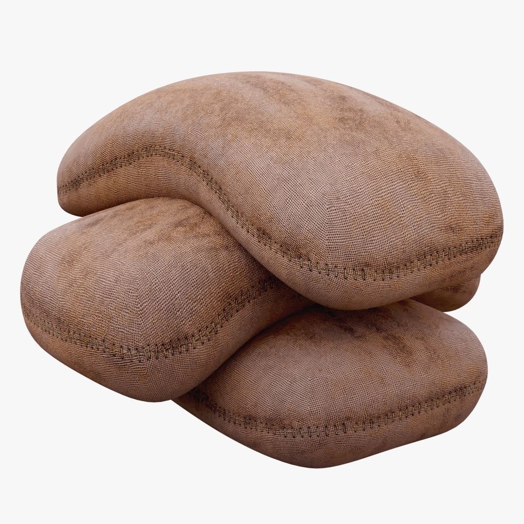 Burlap Sacks 3D Model – Low Poly PBR Game Asset, FBX, Blender - View 3