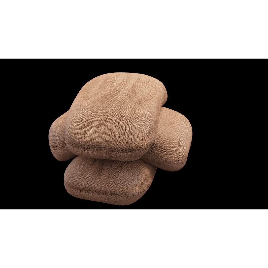 Burlap Sacks 3D Model – Low Poly PBR Game Asset, FBX, Blender - View 30