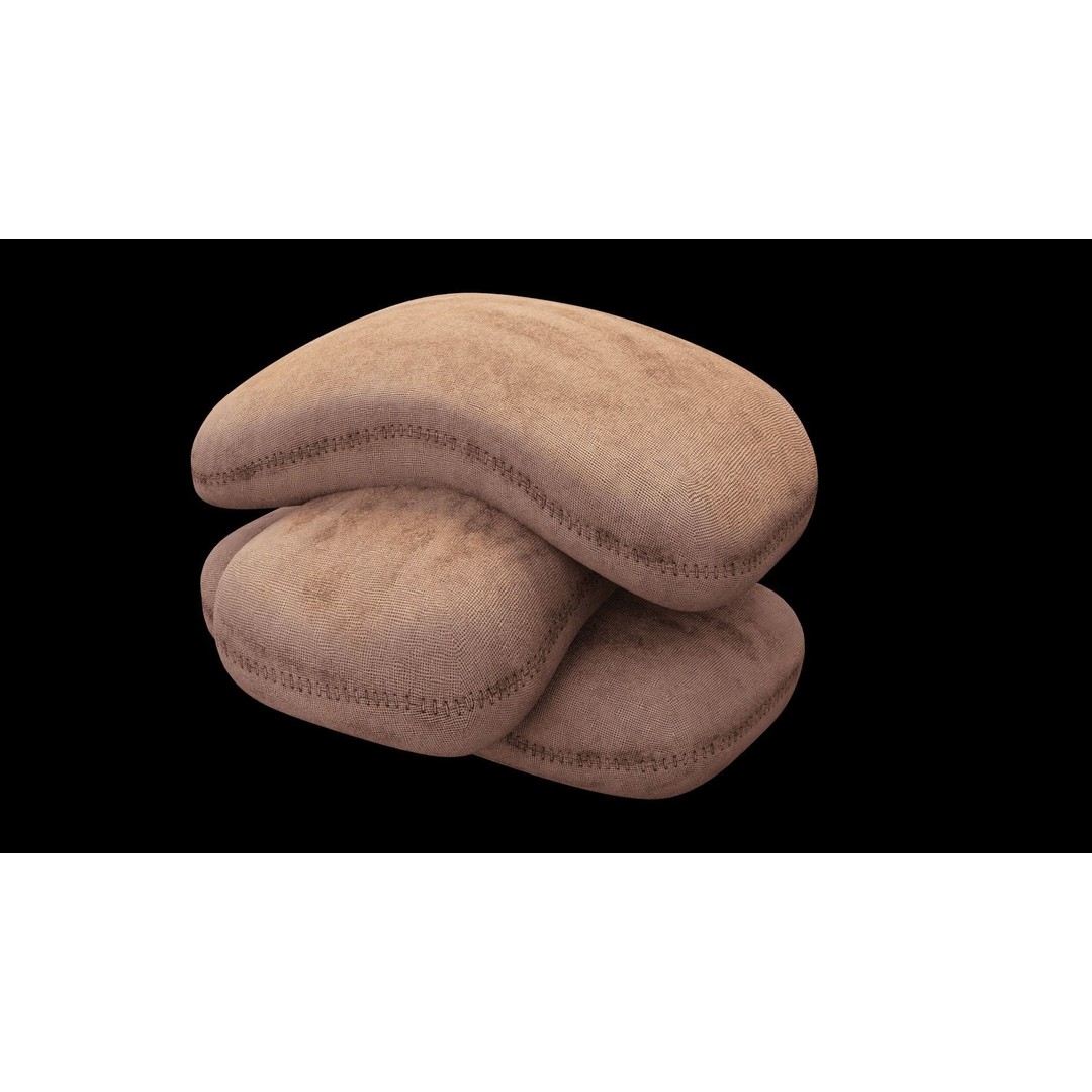 Burlap Sacks 3D Model – Low Poly PBR Game Asset, FBX, Blender - View 34