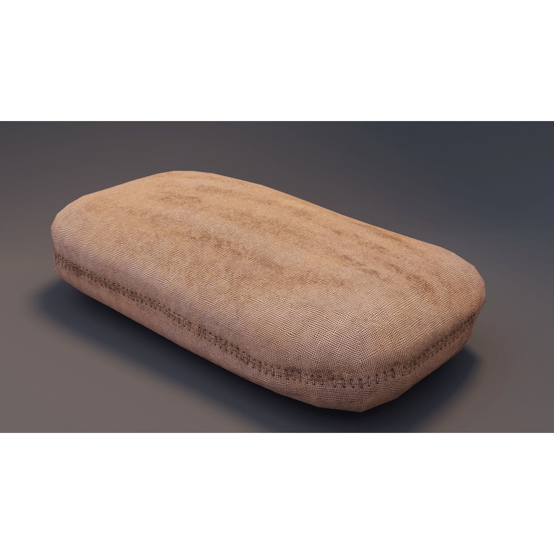 Burlap Sacks 3D Model – Low Poly PBR Game Asset, FBX, Blender - View 6