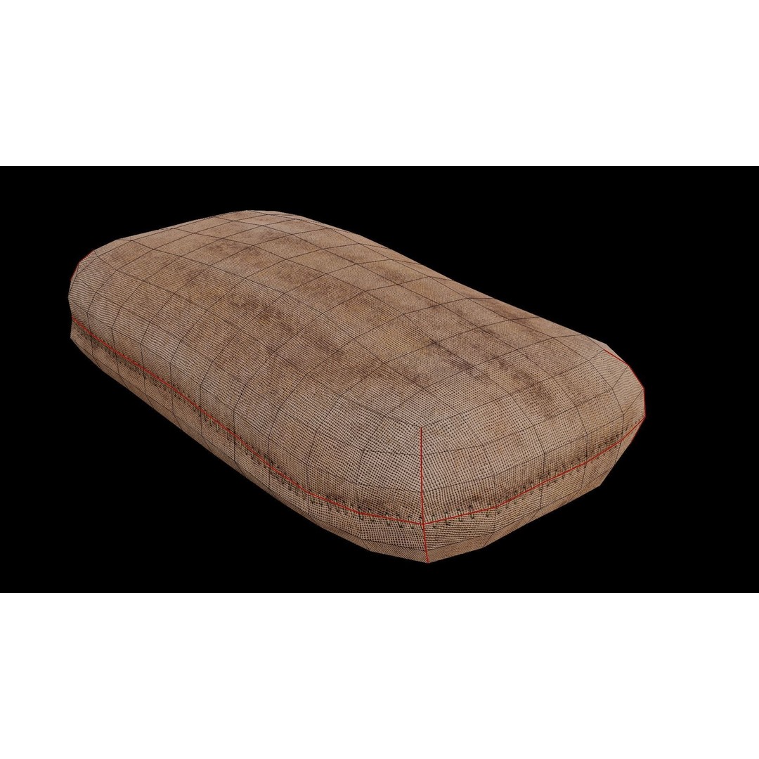 Burlap Sacks 3D Model – Low Poly PBR Game Asset, FBX, Blender - View 9