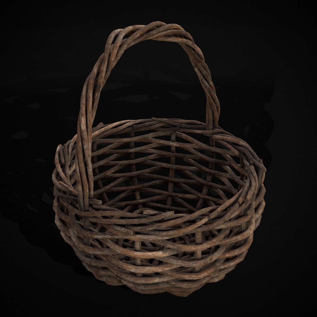 Wooden Root Basket 3D Model – Low Poly PBR Game Asset, FBX & OBJ - View 17