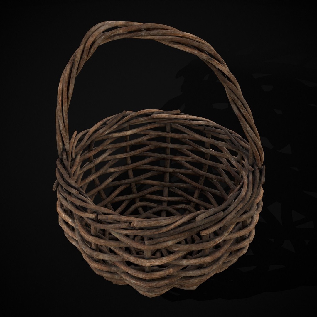 Wooden Root Basket 3D Model – Low Poly PBR Game Asset, FBX & OBJ - View 18