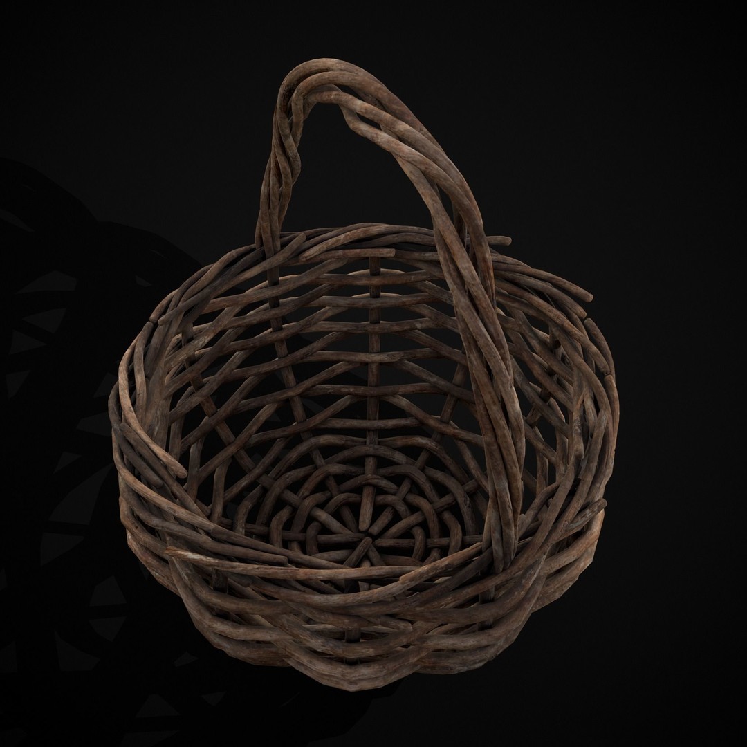 Wooden Root Basket 3D Model – Low Poly PBR Game Asset, FBX & OBJ - View 26