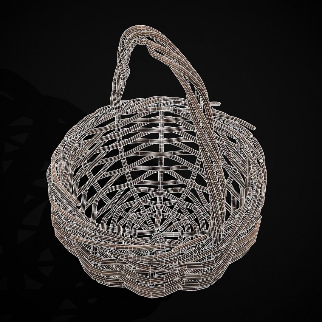 Wooden Root Basket 3D Model – Low Poly PBR Game Asset, FBX & OBJ - View 27