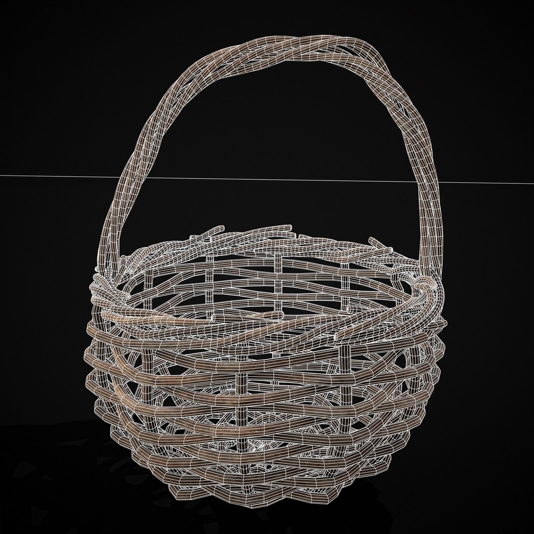 Wooden Root Basket 3D Model – Low Poly PBR Game Asset, FBX & OBJ - View 31