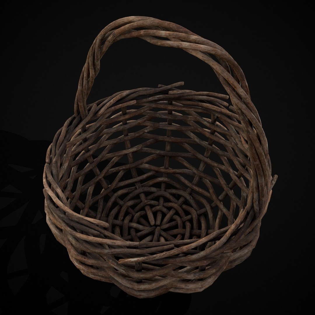 Wooden Root Basket 3D Model – Low Poly PBR Game Asset, FBX & OBJ - View 38